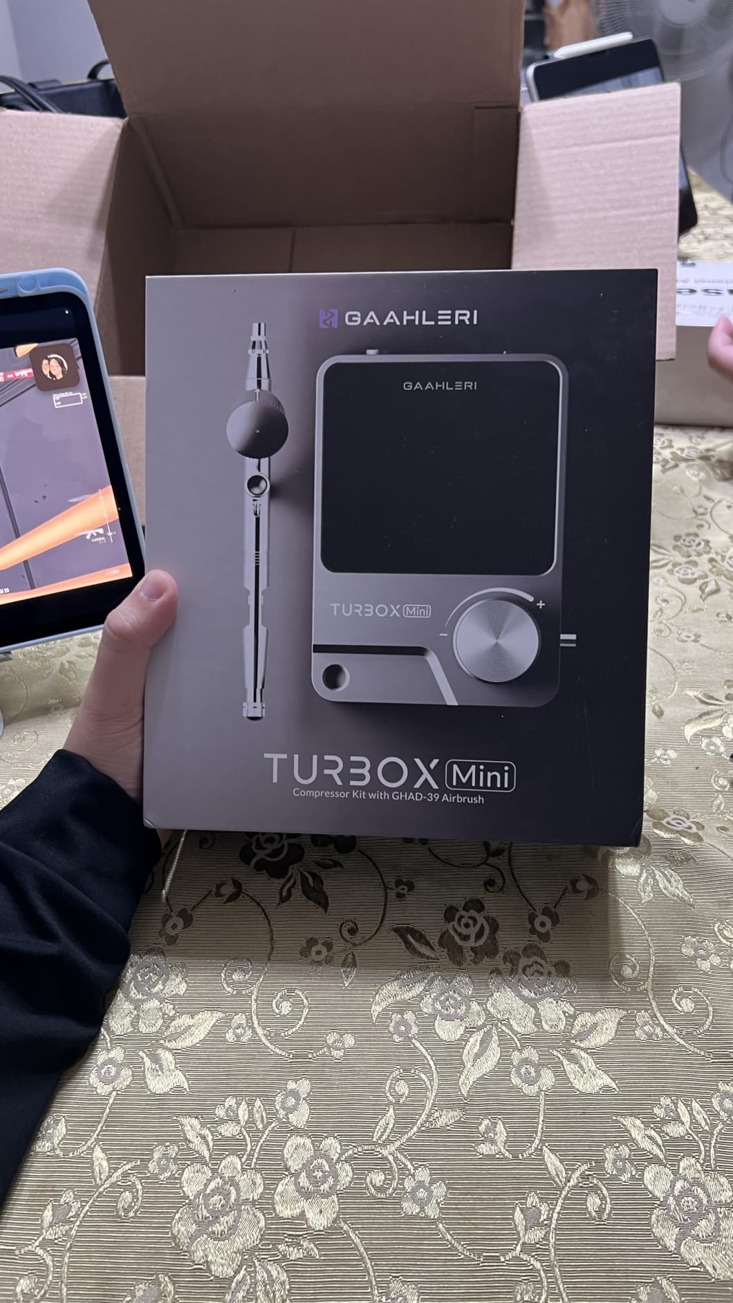 Gaahleri Airbrush Kit, Turbox mini Kit with GHAD-39 0.35mm, Dual-Action Airbrush & Air Compressor with 18 Gear Air Control, Ultra-Quiet, Multi-Scenario, for Painting, Modeling, Cake Decor customer photo 1