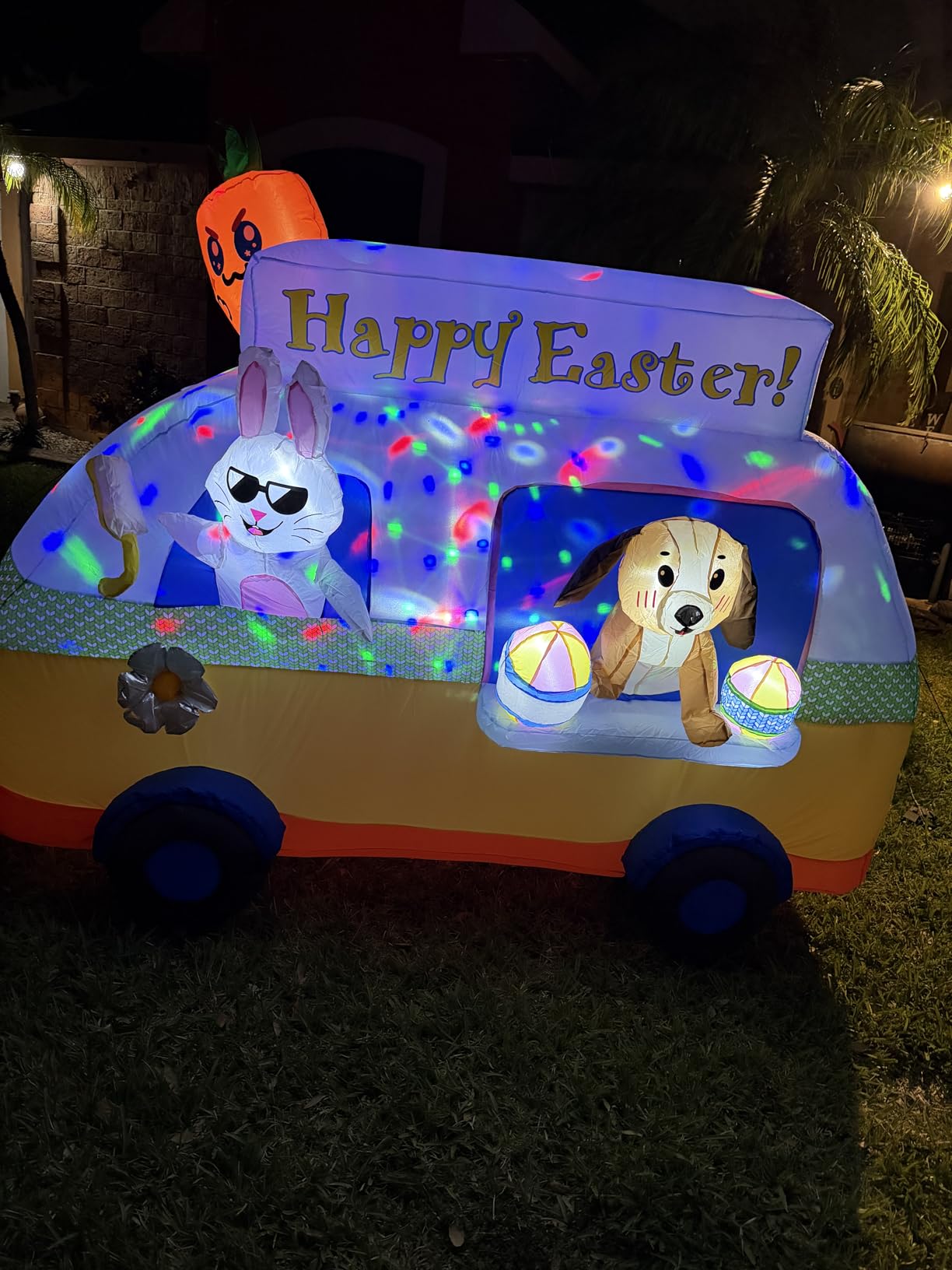 Vibrant Easter Eggs Inflatables 10FT Long, Seven Eggs Inflatable Outdoor Decorations Built in LED Lights, Fun Lighted Eggs Easter Blow Ups for Yard Patio Garden Lawn Celebration Decor customer photo 1