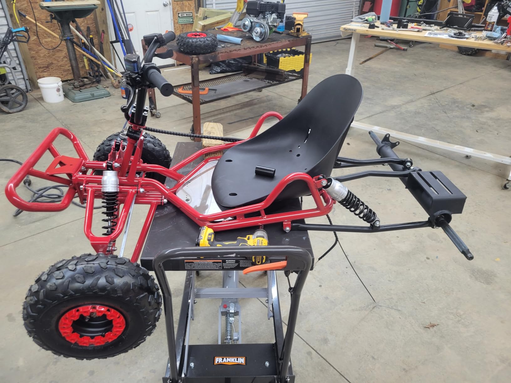 Dirt Trail 212cc Gas Powered Off-Road Go Kart for Adults & Teens (Red) | Electric + Pull Start, F/N/R, CVT Automatic, 420 Chain RWD, LED Headlight, AT19x7-8 Tires, 8-Inch Wheels customer photo 2