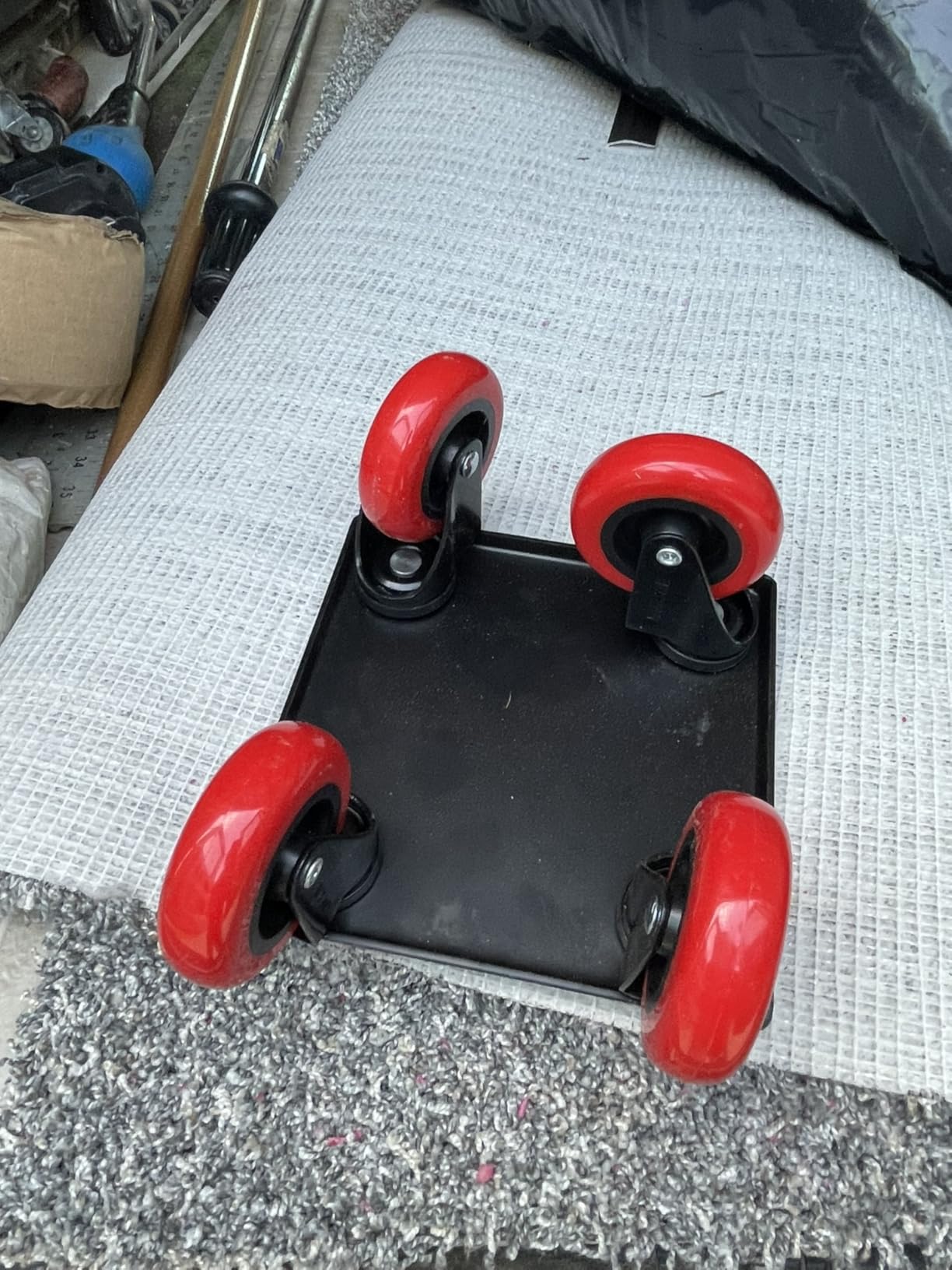 Snowmobile Dolly Heavy Duty with 3 Inch Caster Wheels V-Slide Steel Dollies | Supporting 1660 LBS | Sled Dollies Set of 3 | with Full Rubber Pad Protecting Ski | 2 Pairs of Straps Attaching on Skis customer photo 1