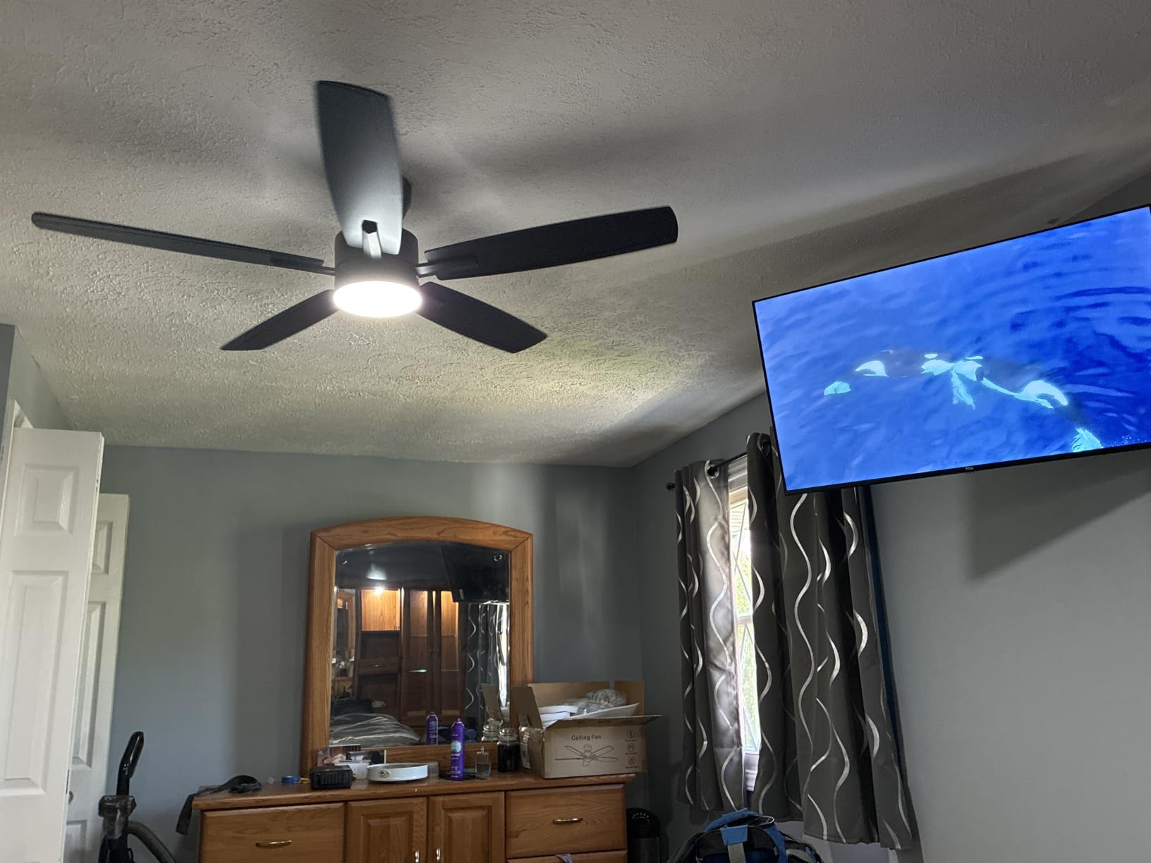 Ohniyou 52'' Low Profile Ceiling Fan No Light, for Indoor/Covered Outdoor customer photo 2