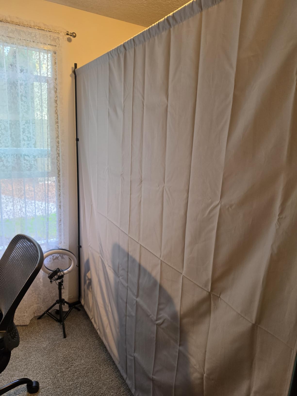 5*6FT Single Panel Room Divider/ Privacy Screen with Caster Wheels & Brakes customer photo 1