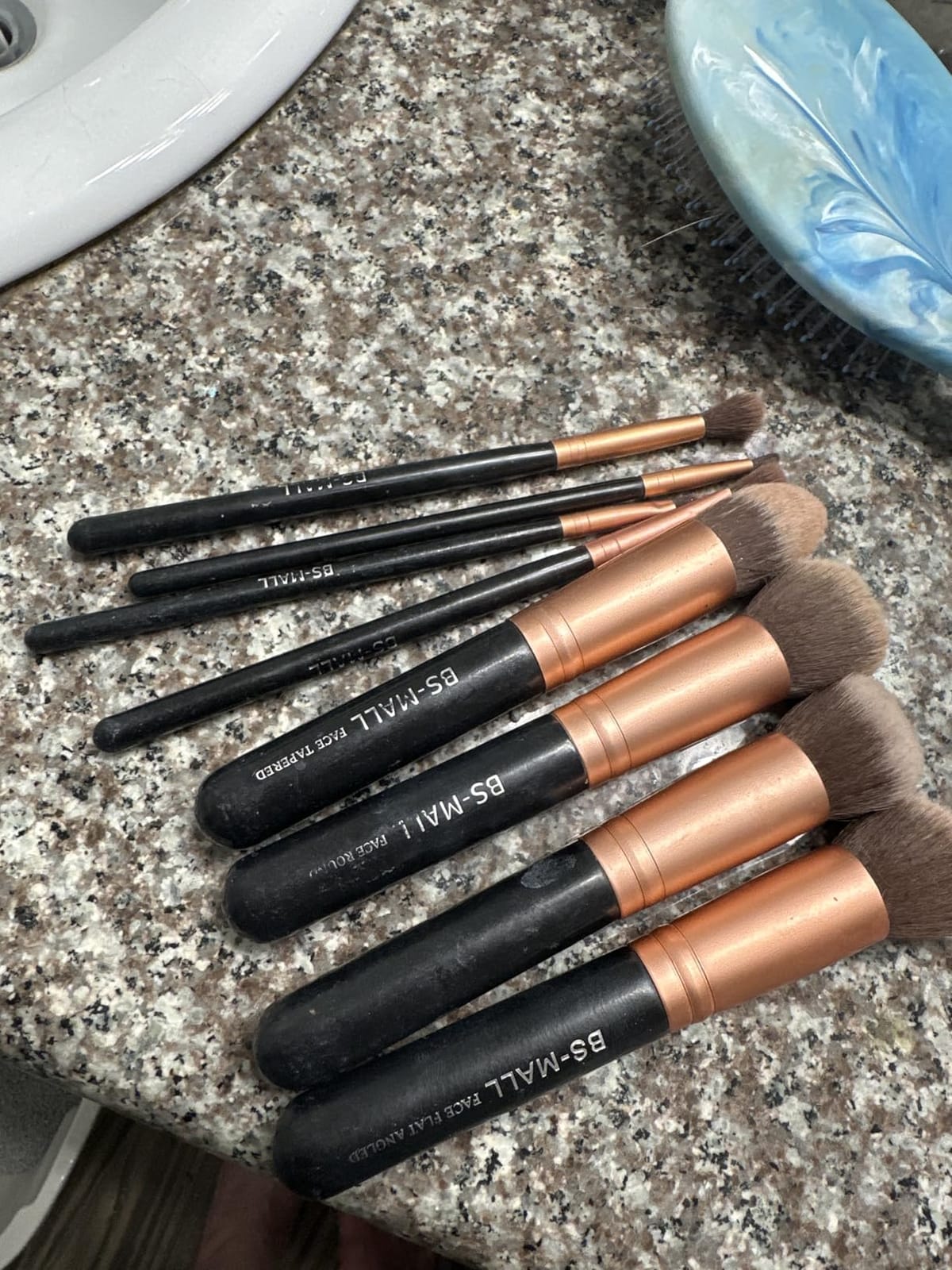 BS-MALL 14 Pcs Professional Makeup Brushes Set with Travel-friendly Case - Perfect for Eyeshadow Brush & Foundation Brush for Liquid Makeup - Gift for Daily Use & Multi Purpose Application customer photo 2
