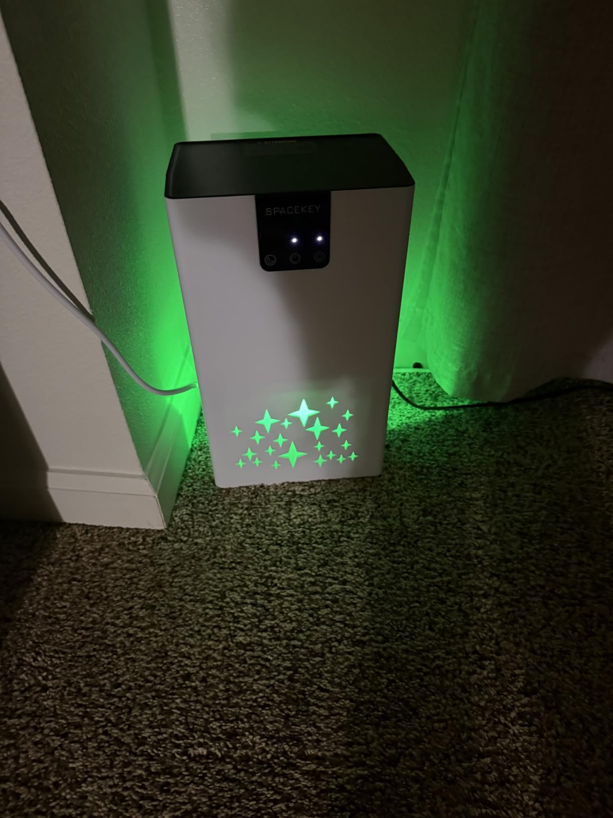 Dehumidifier, 95 OZ Water Tank Dehumidifiers for Home with Auto Shut Off, 1000 sq. ft. Dehumidifier for Bedroom Bathroom Basement Rv with 7 Color Light, Quiet Dehumidifiers with Sleep Mode, White customer photo 2
