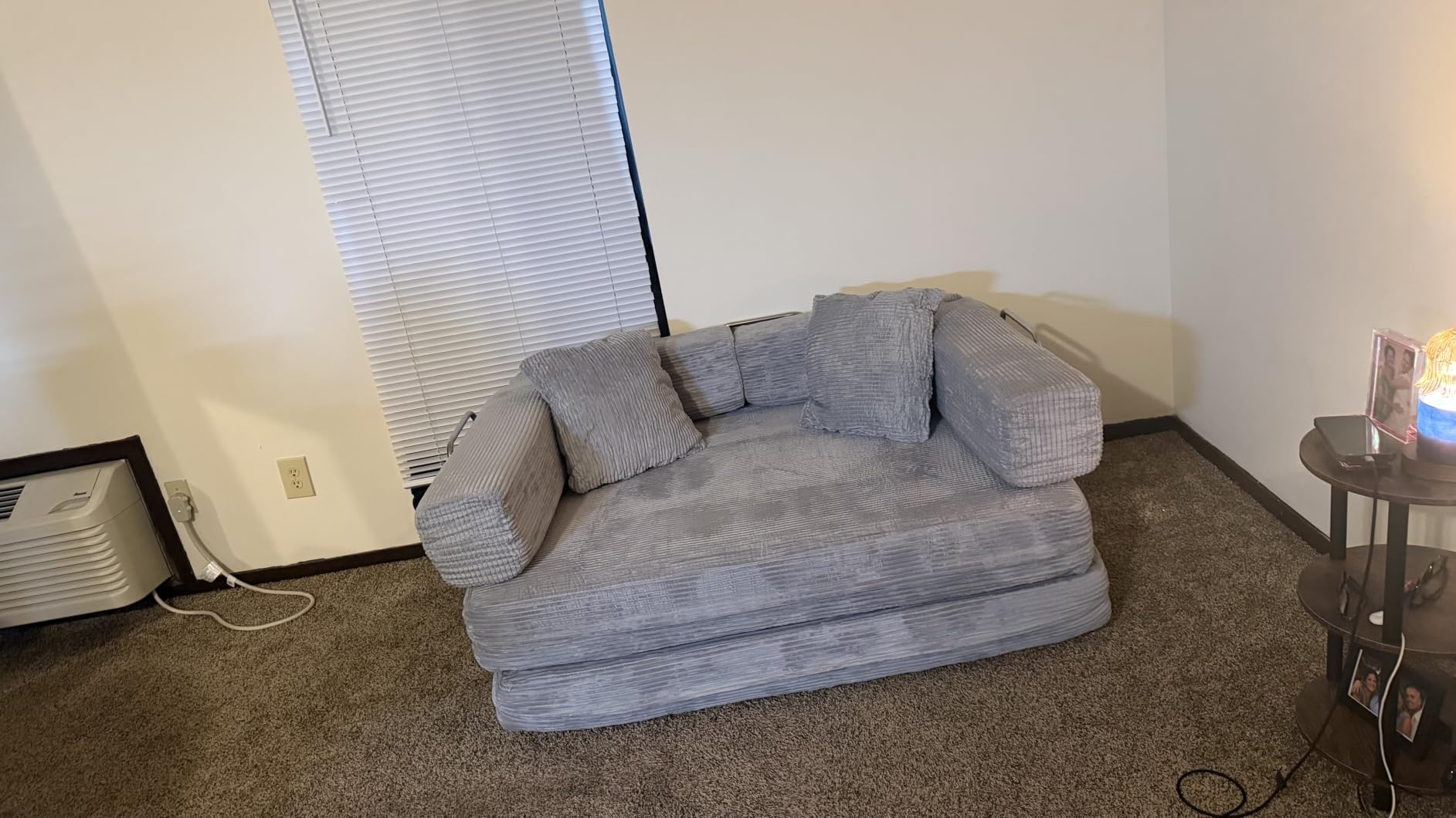 BSHOMGI Convertible Futon Sofa Bed, Boneless Couch for Living Room,Modular Futon Couch with Fixed-Shape Frame Corduroy Loveseat Sleeper Sofas with Pull-Out Couches for Small Space Apartment customer photo 2