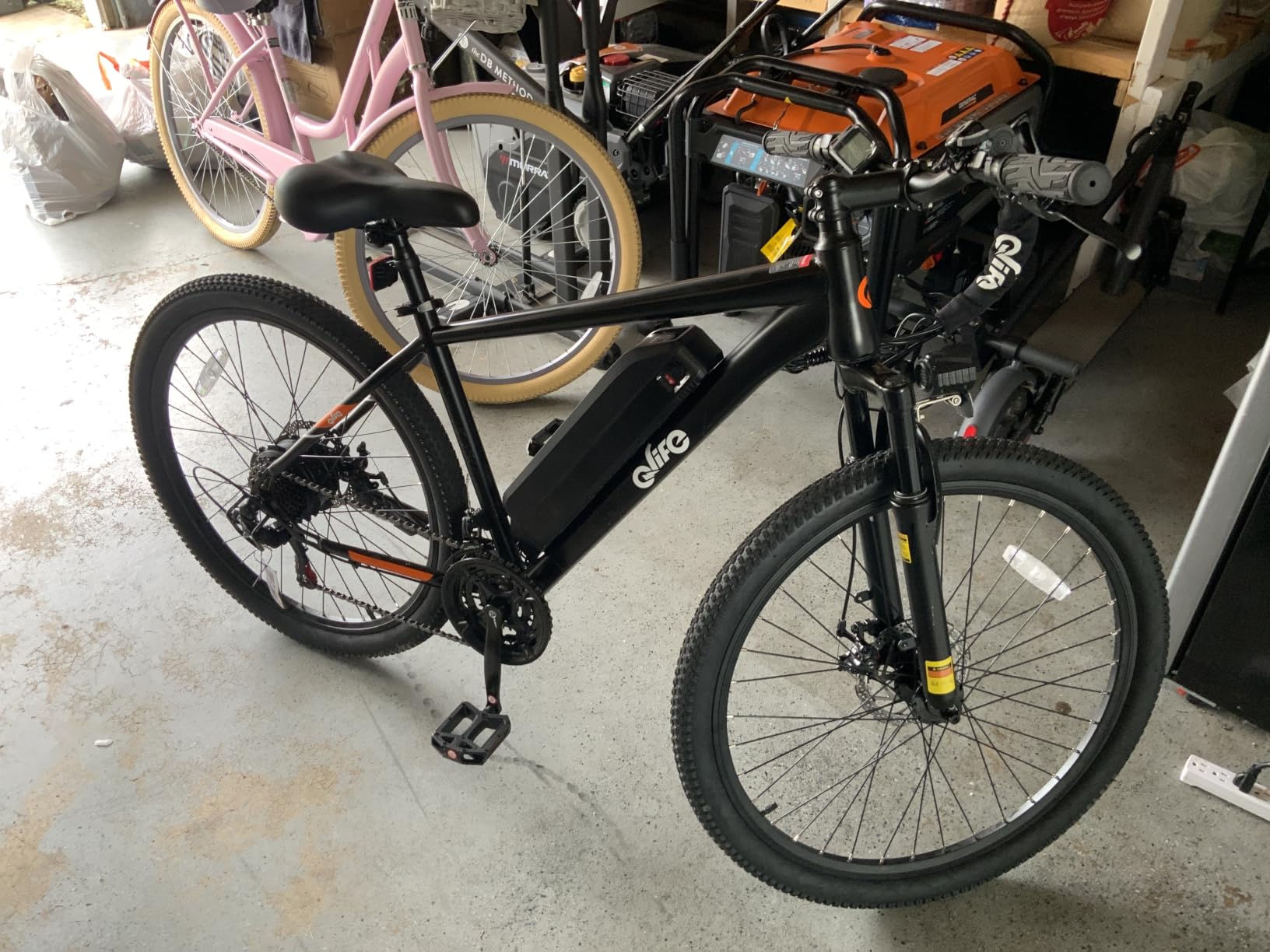 Qlife Racer Electric Bike for Adults - 21-Speed Mountain Lightweight Ebike with Peak 1000W Brushless Motor, 48V 375Wh Removable Battery, 26X2.1 Tire Step Over E-MTB, Up to 40 Miles Range customer photo 1