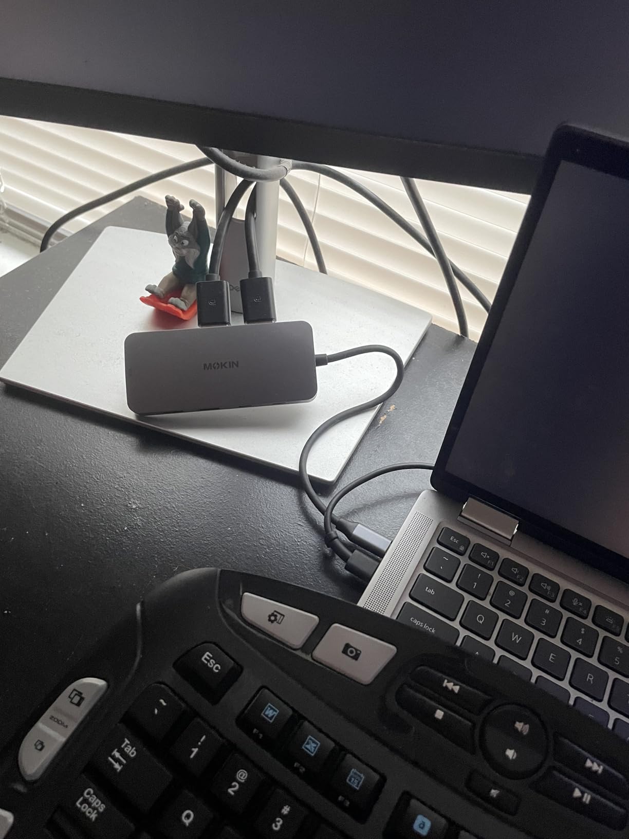 MOKiN Laptop Docking Station Dual Monitor 4K HDMI USB C Hub for Dell/HP/Mac | 14-in-1, 2 HDMI 2 DP, Triple 4K, 87W PD, Ethernet, SD/TF Card Reader, Turn off Screen Button, USB C Dock for Laptop, MacBook customer photo 1