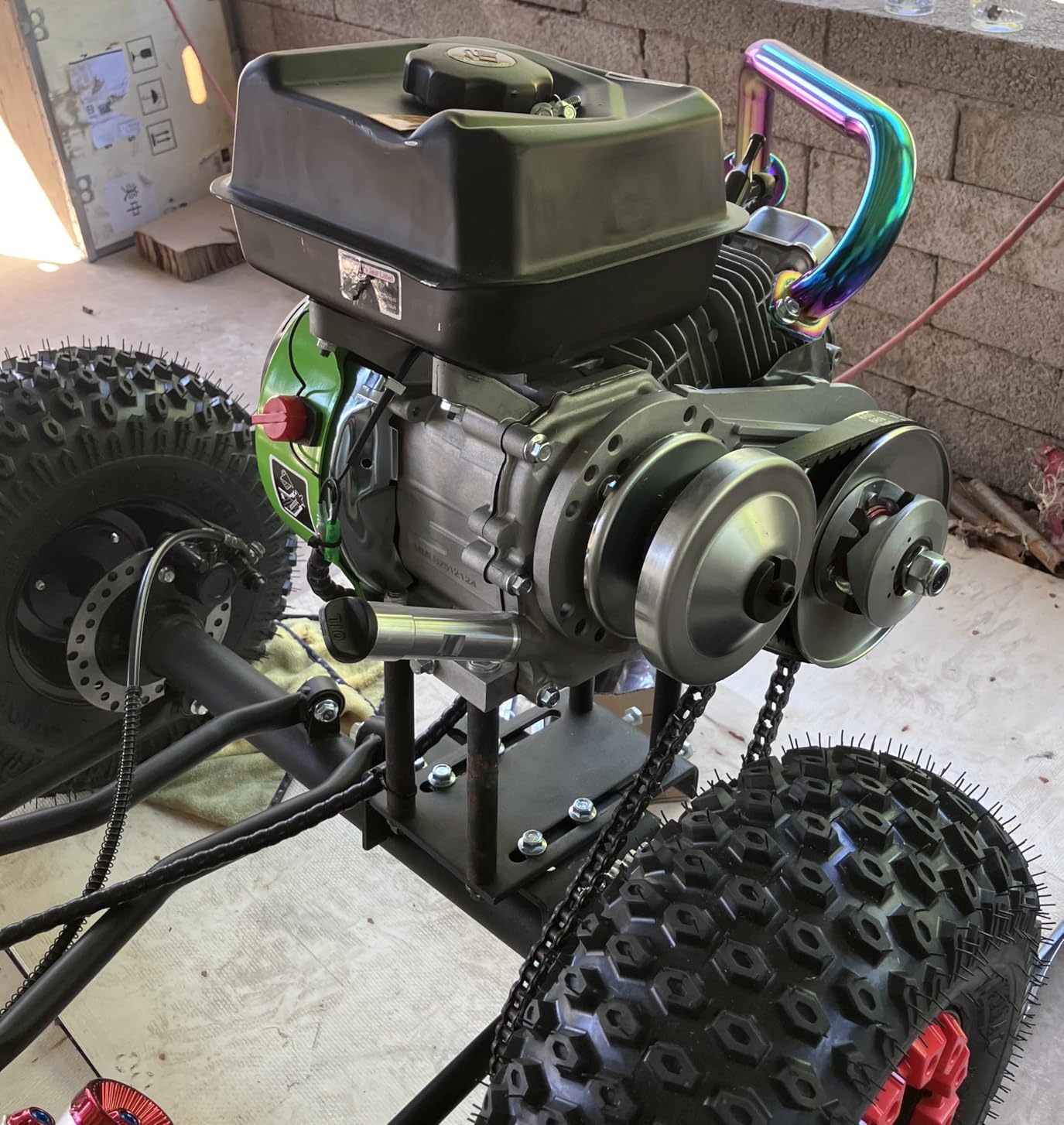 Go Kart, Gas Powered Go Kart 212CC for Adults & Kids, 4 Stroke Off-Road Crazy Drift Cart with 7'' Tires & 2.6L Tank, Featuring Hydraulic/Rear Disc Brake, Up to 31MPH customer photo 1
