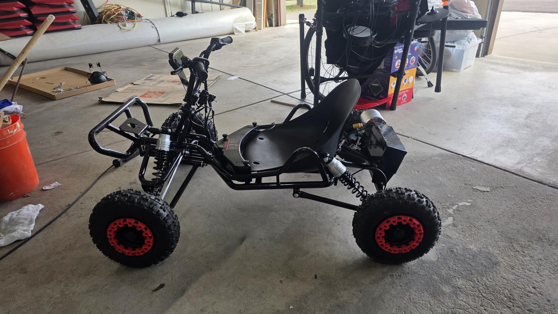 Go Kart, Gas Powered Go Kart 212CC for Adults & Kids, 4 Stroke Off-Road Crazy Drift Cart with 7'' Tires & 2.6L Tank, Featuring Hydraulic/Rear Disc Brake, Up to 31MPH customer photo 2