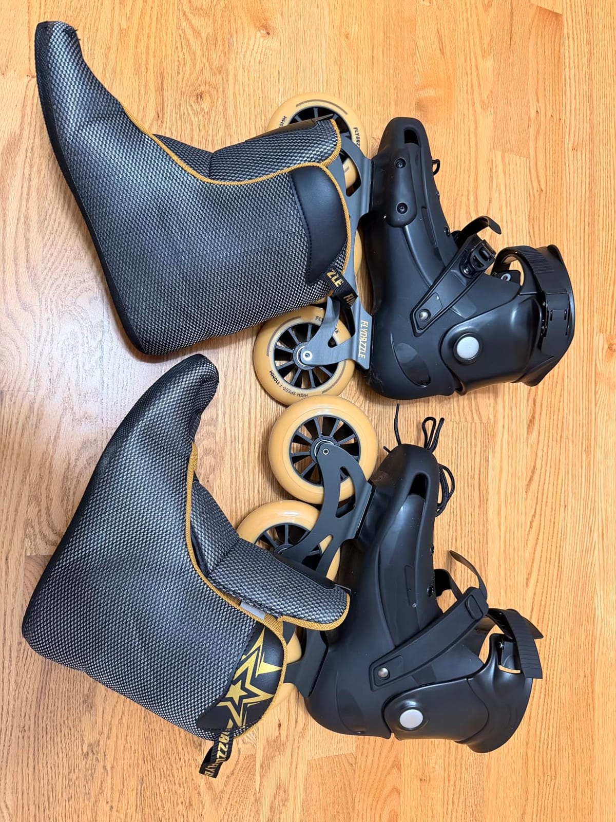 Men's Inline Skates 3WD 110MM - Urban Fitness Speed Skating with ABEC-9 Bearings, Hard Boot Ankle Support, Optional Brake customer photo 1