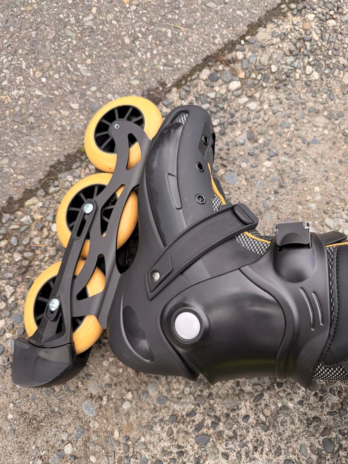 Men's Inline Skates 3WD 110MM - Urban Fitness Speed Skating with ABEC-9 Bearings, Hard Boot Ankle Support, Optional Brake customer photo 2