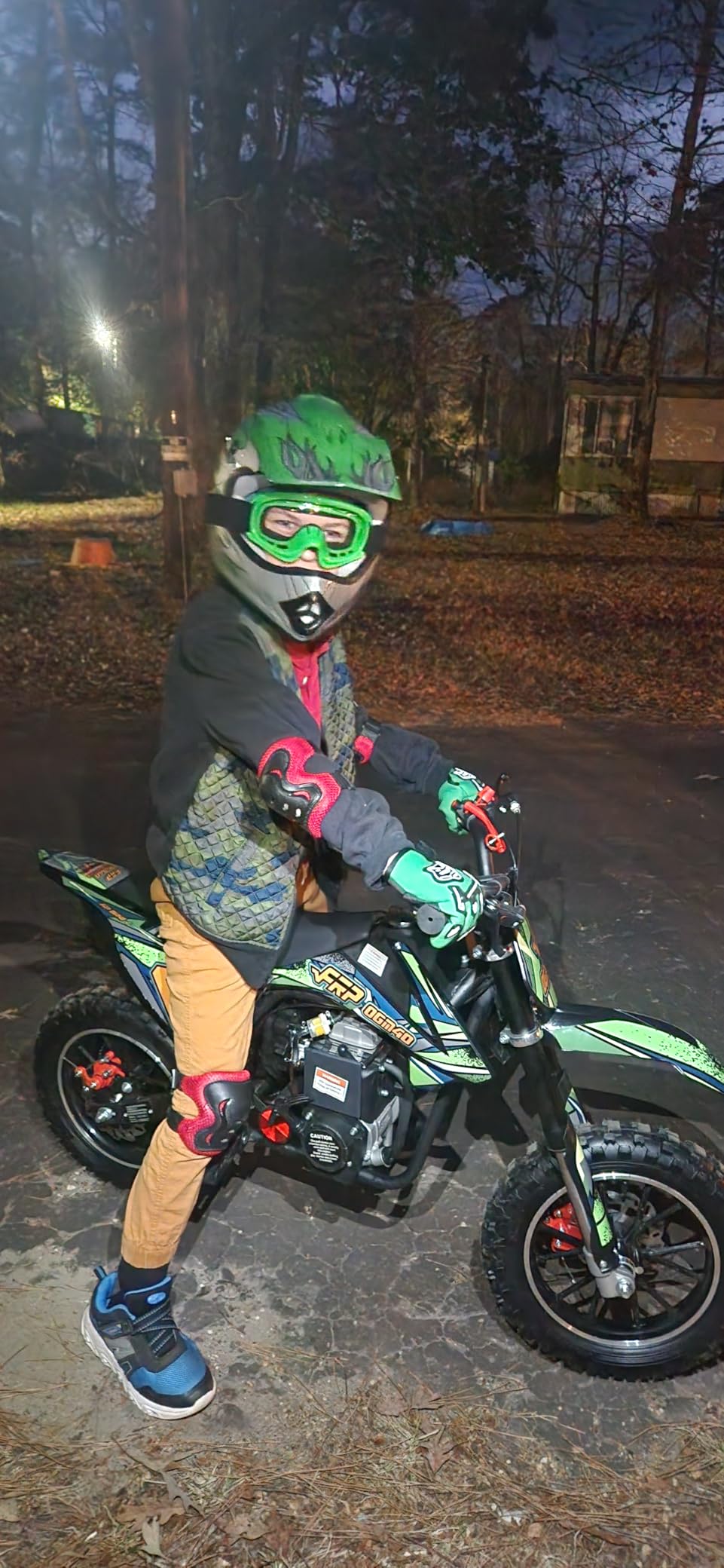 FRP FX40 Gas Dirt Bike For Teens 40cc 4-Stroke Dual Disc Brake Off Road | EPA-Approved Engine, Up To 20 Mph, Ages 13+, Up To 132 Lbs, Front & Rear Suspension, Key Ignition, Yellow customer photo 1