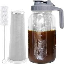 1 Gallon Cold Brew Coffee Maker, Mason Jar Pitcher with Spigot & Filter customer photo 1