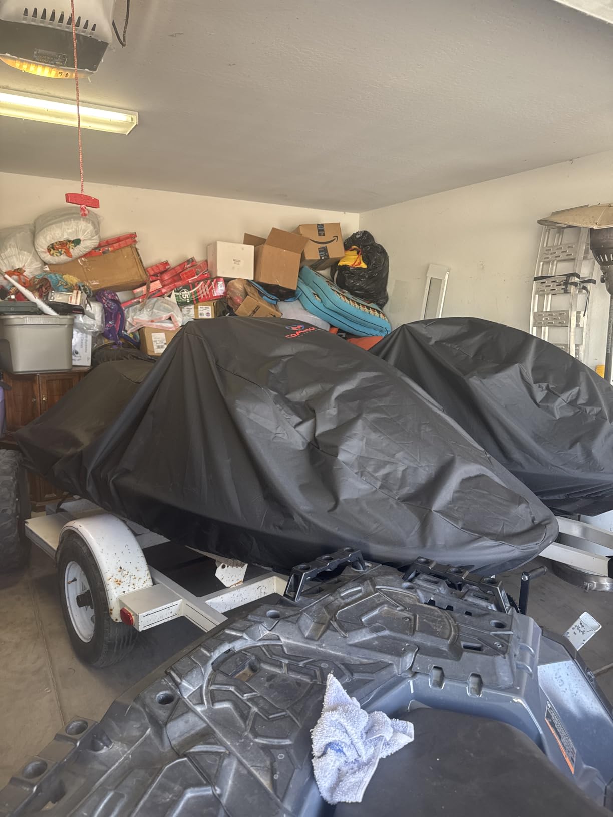 Comnova Jet Ski Cover 135-145 Inch - 600D Waterproof Trailerable Jetski Covers - Heavy Duty PWC Cover Fits Seadoo, Yamaha 2-3 Seater Personal Watercraft, All-Season Protection customer photo 1