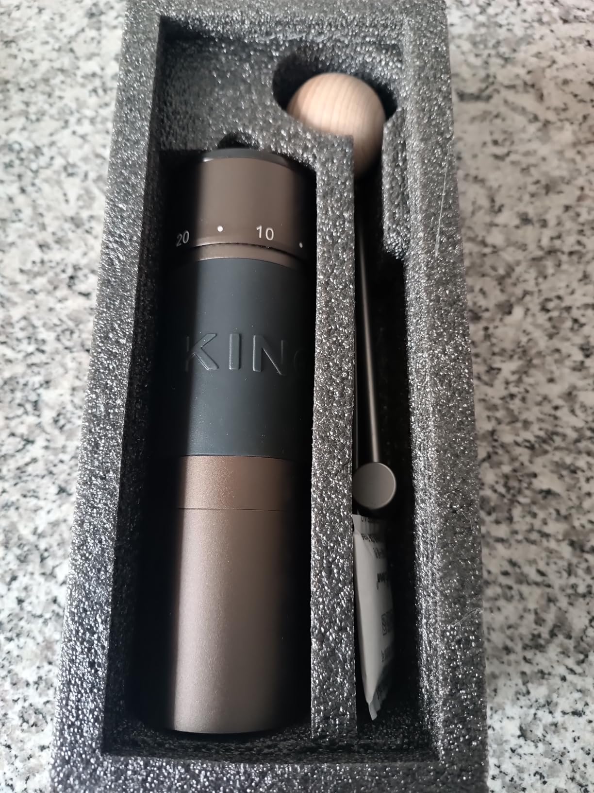 【Sliver】KINGrinder K6 Manual Coffee Grinder Straight Handle Stainless Burr customer photo 1