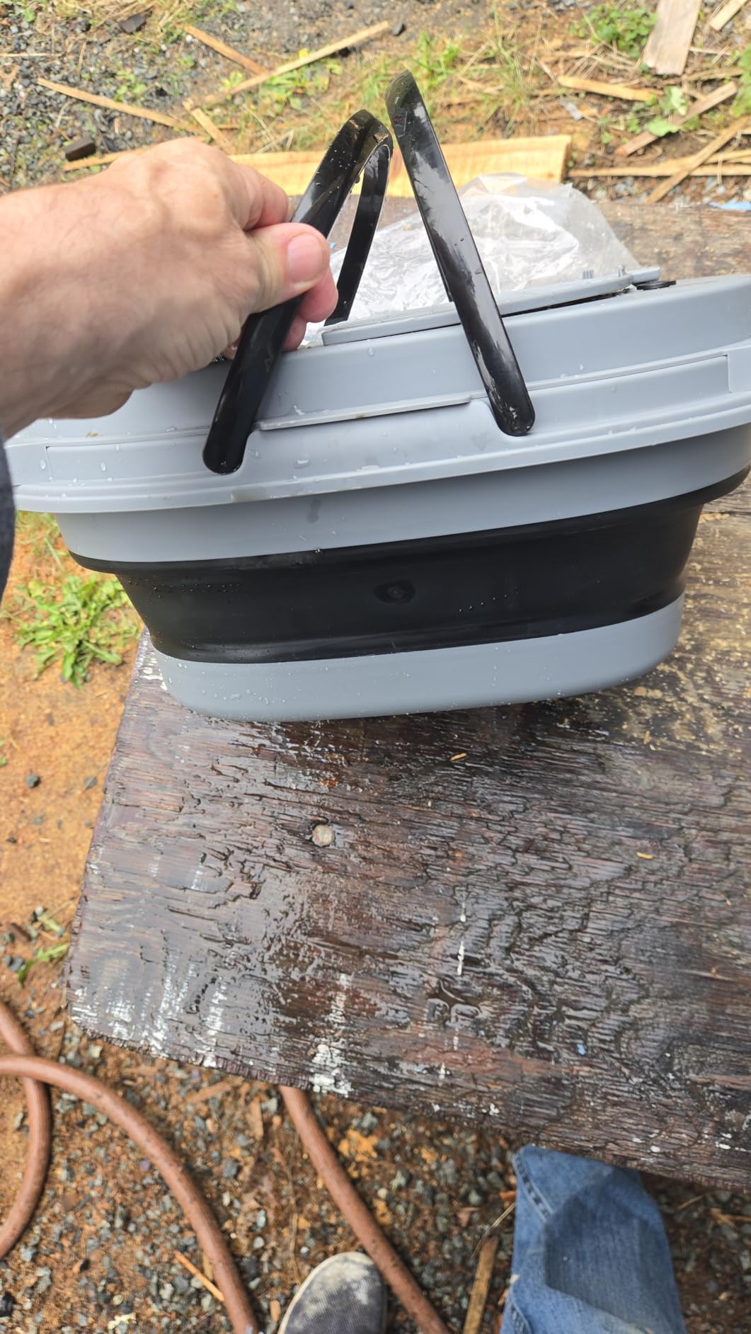 Portable Integrated Camping Shower Kit with 20L Foldable Bucket, 13000mAh Rechargeable Electric Shower Pump, IPX8 Waterproof customer photo 2
