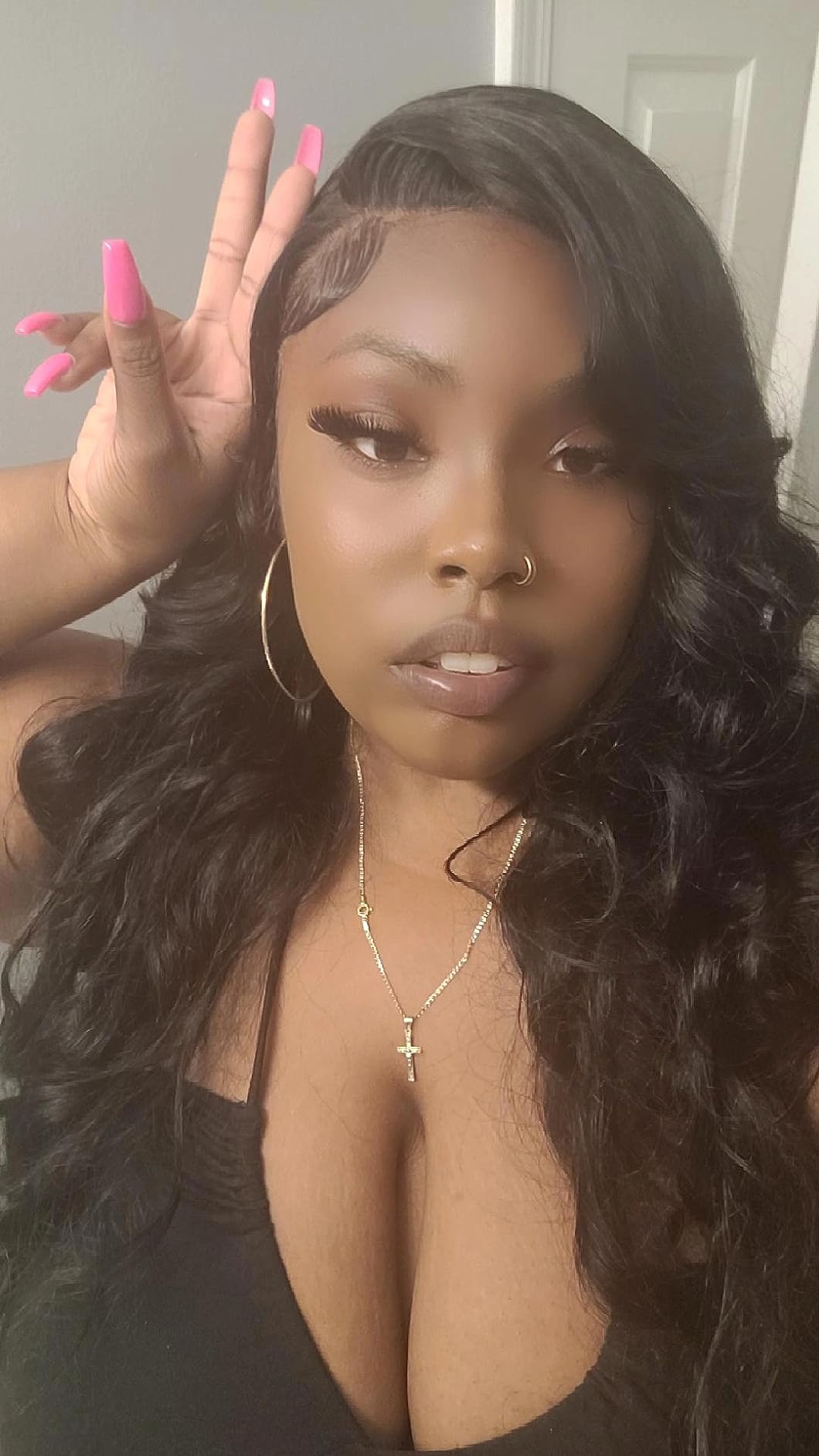 Beluck Short 13x6 Lace Front Bob Wig Human Hair For Black Women | 200 Density Glueless Wigs Human Hair Pre Plucked Minimal Knots Straight Natural Black Brazilian Hair Wig 12 Inch customer photo 2