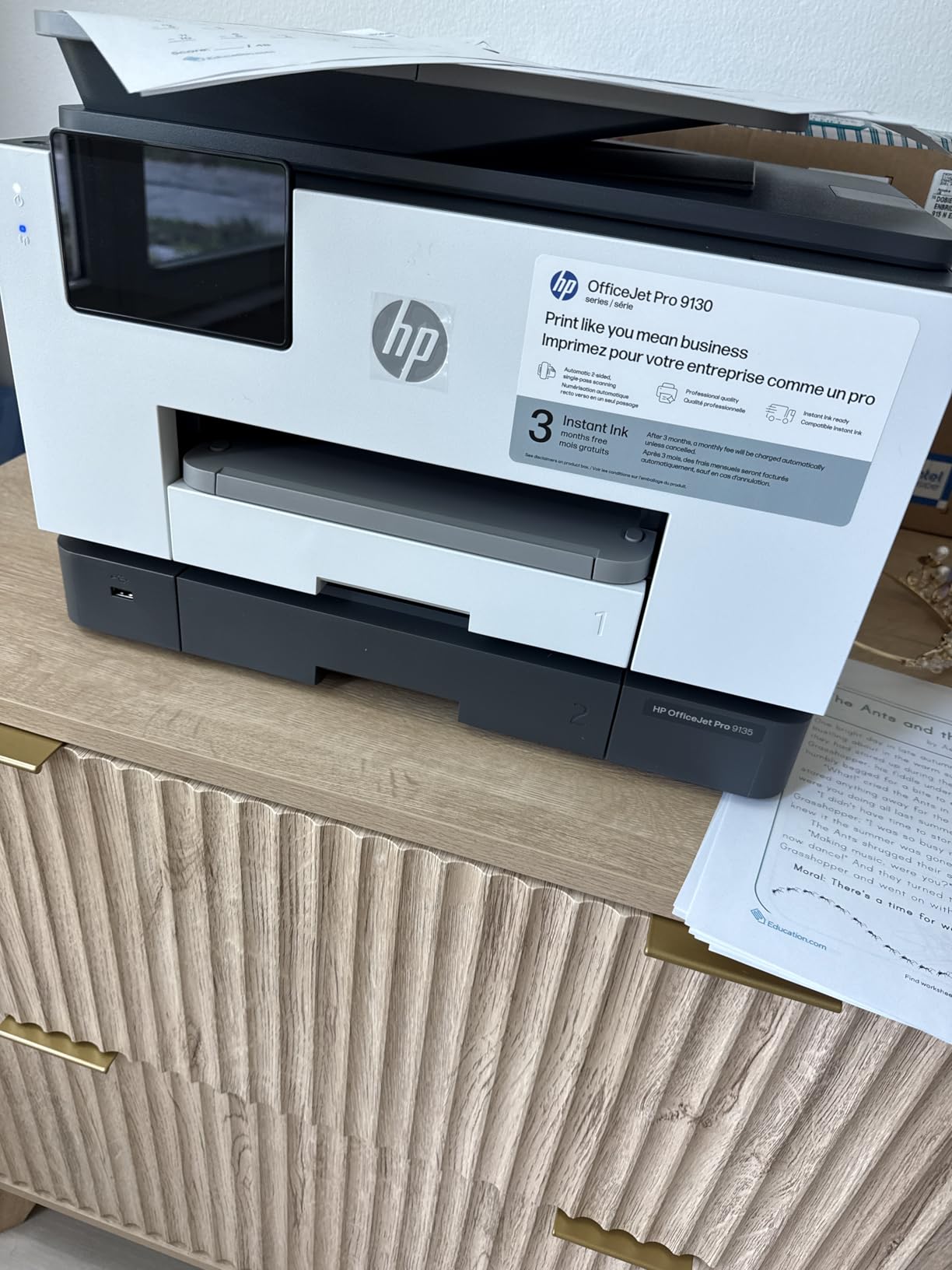 HP OfficeJet Pro 9135 Wireless All-in-One Color Inkjet Printer, Print, Scan, Copy, Fax, ADF, Duplex Print/scan, Best-for-Office customer photo 2
