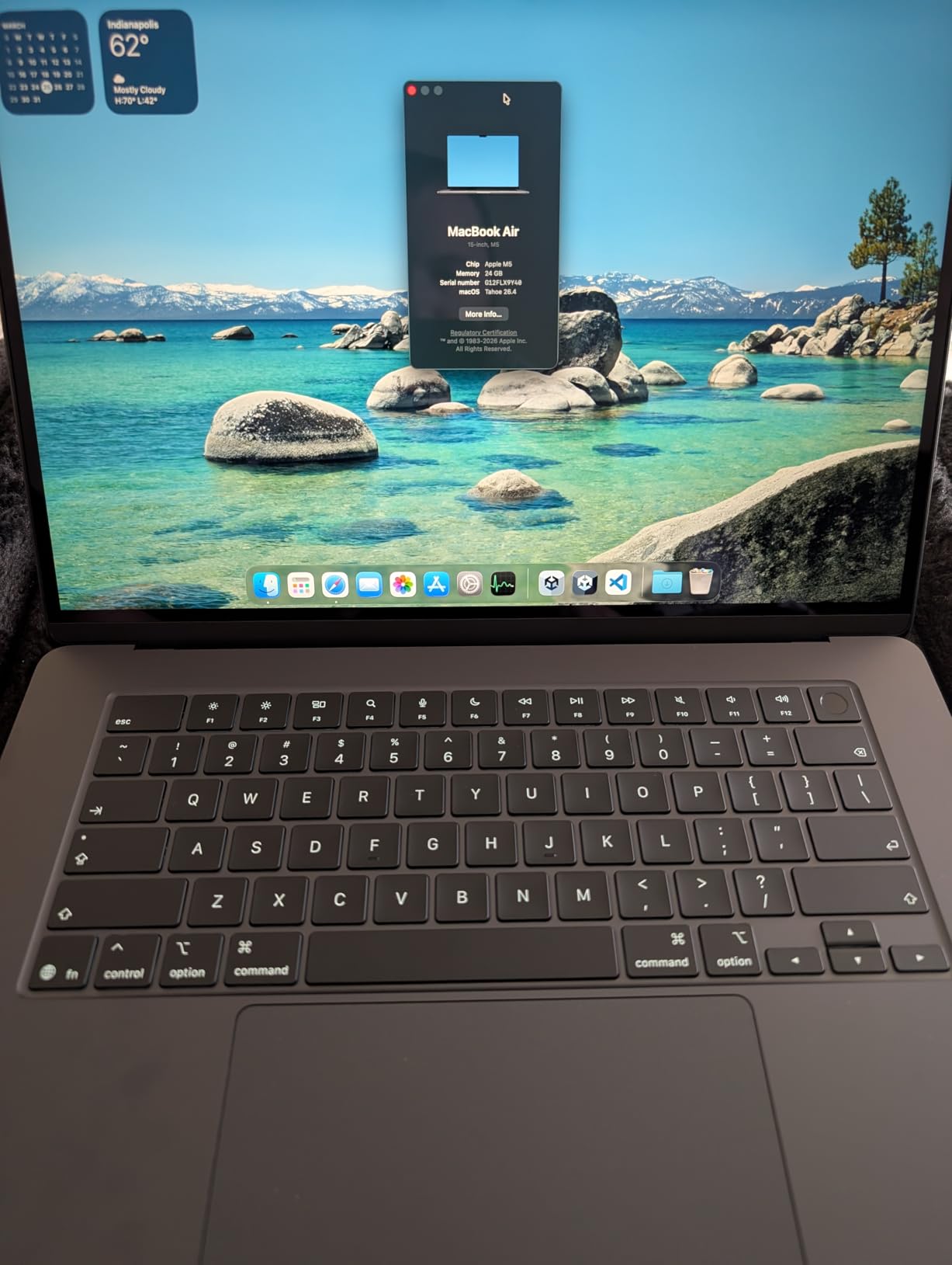 2026 MacBook Air 15-inch Laptop with M5 chip: Built for AI, 15.3-inch Liquid Retina Display, 24GB Unified Memory, 1TB SSD, 12MP Center Stage Camera, Touch ID, Wi-Fi 7; Sky Blue customer photo 1