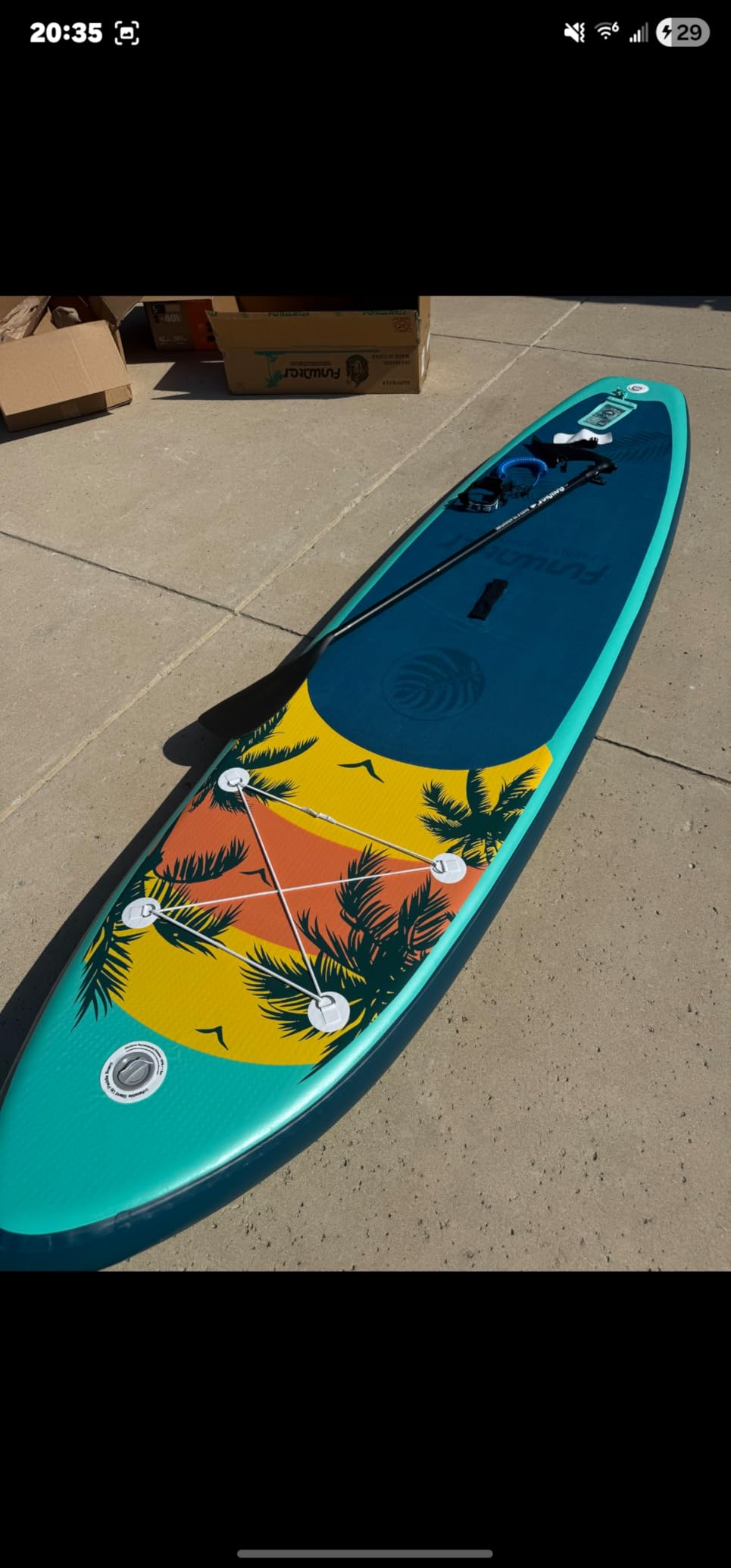 FunWater Inflatable Stand Up Paddle Board with Beginners SUP Accessories | 10'6''/11'SUP, Anti-Slip EVA Deck, Versatile Yoga/Family Inflatable Paddle Boards for Adults & Youth of All Skill Levels customer photo 2
