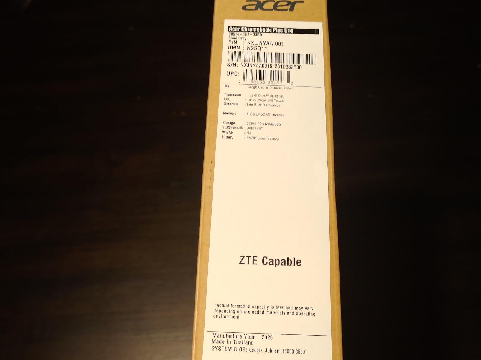 Acer Chromebook Plus 514 Laptop with Google AI - 14