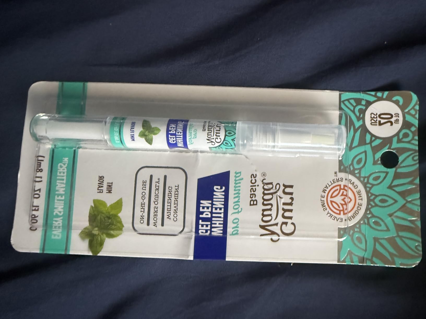 GuruNanda Teeth Whitening Pen,(0.06 fl oz)-20 Uses, Vegan & Gentle on Teeth Pro Formula - Hydrogen Peroxide Whitening Gel Pen, Cruelty-Free, Mint Flavor (Pack of 2) customer photo 2