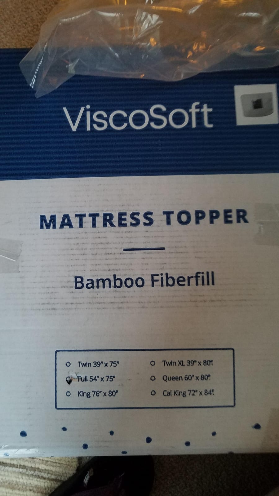 Viscosoft Cooling Pillow Top Mattress Pad - Queen Size - 750 GSM Fill customer photo 1