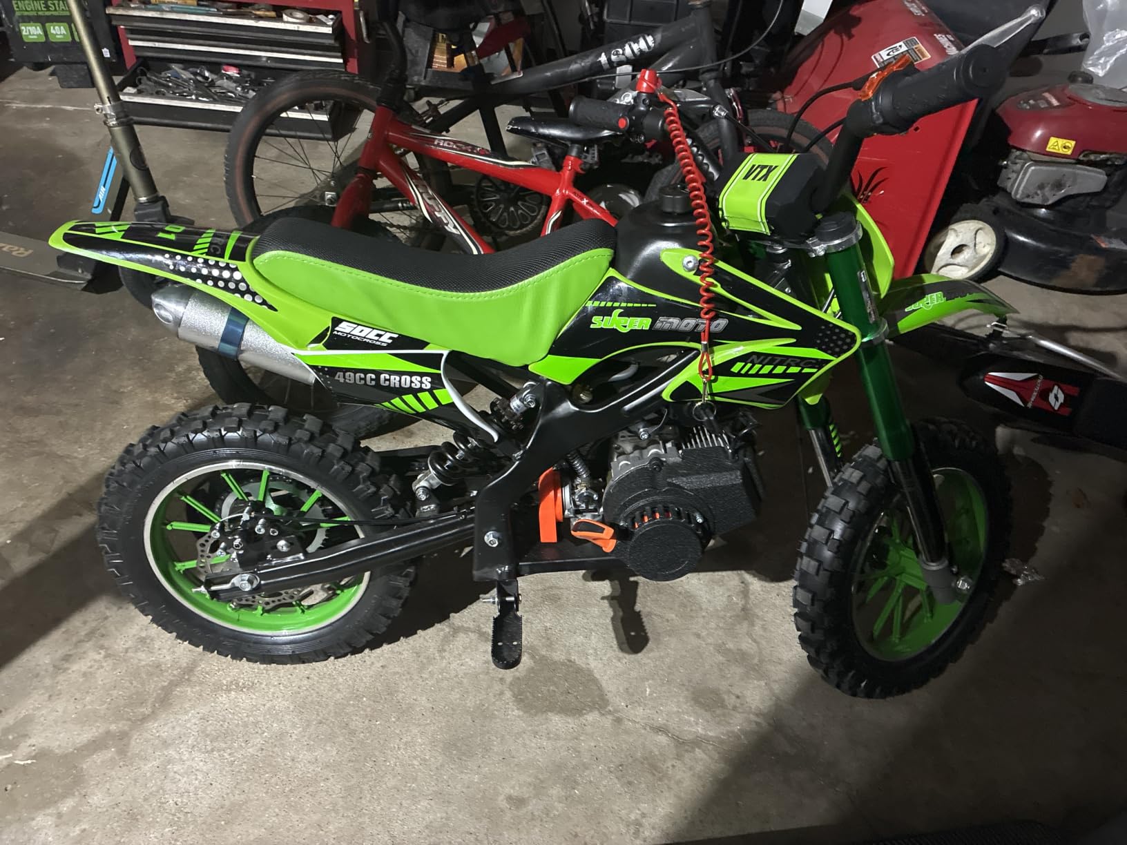 Kids 50cc Dirt Bike,2-Stroke Gas Dirt Bike,Black,CPC Listed customer photo 1