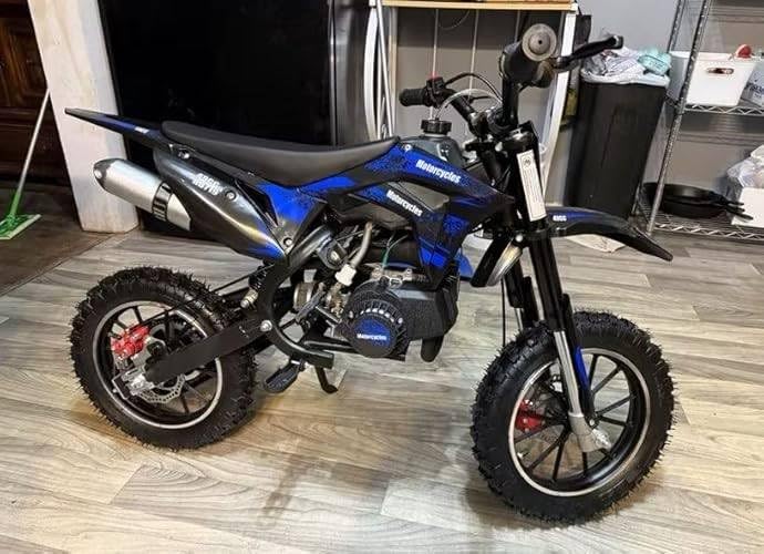 50cc Gas Dirt Bike for Kids 8-14, 2-Stroke Gas Mini Bike Up to 25 MPH | 330lbs Heavy Duty Off-Road Kids Motorcycle & Small Dirt Bike (Motos de Gasolina para Niños) (Red) customer photo 1