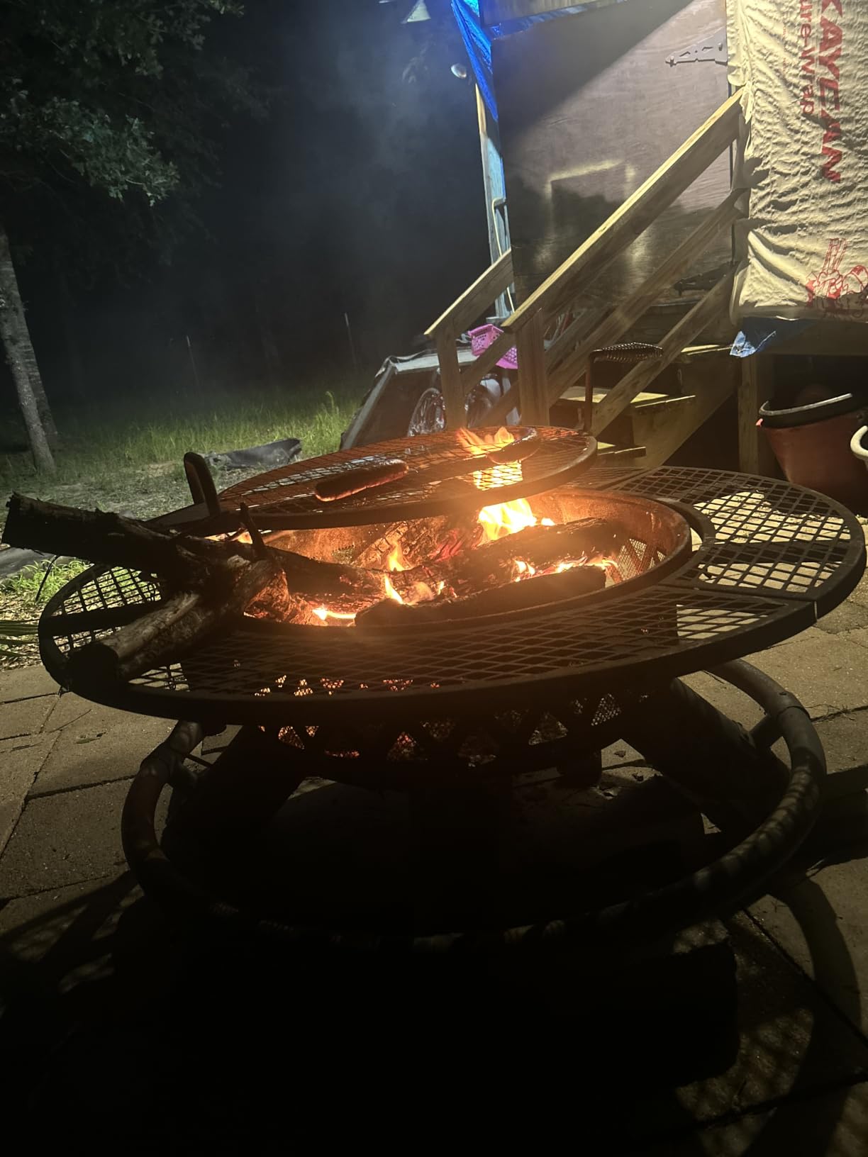 OutVue 47 Inch Smokeless Fire Pit with 2 Grills,Large Firepits for Outside customer photo 2