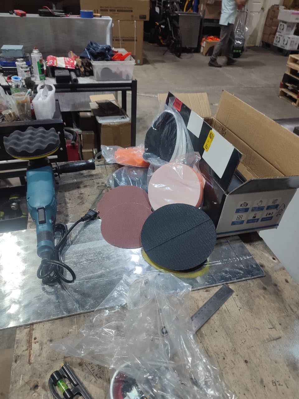 Buffer Polisher, 6 Inch/7 Inch 1600W Rotary Car Buffer Polisher Waxer, 7 Variable Speed 1000-3500 RPM customer photo 2