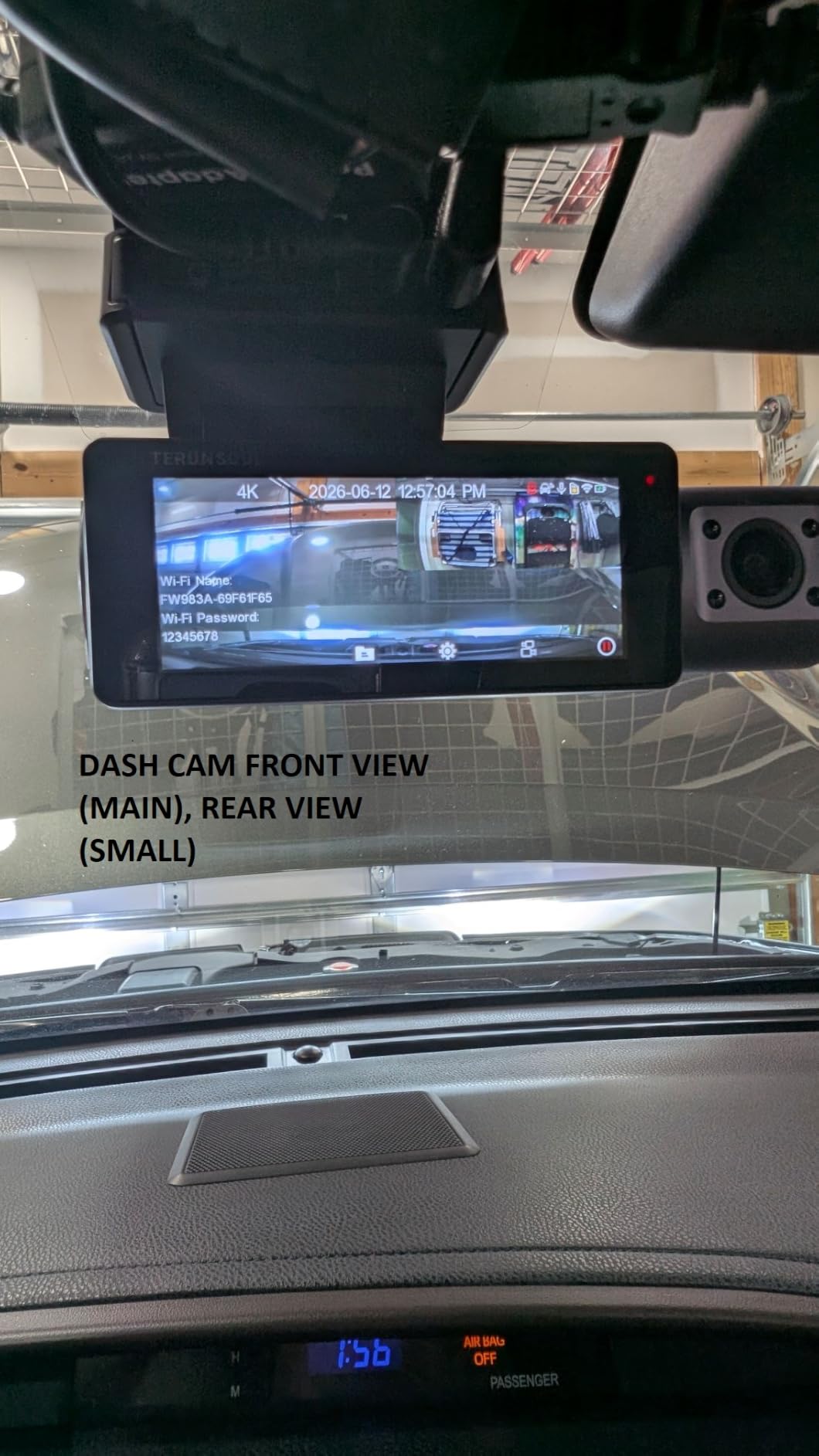 4K Dash Cam Front and Rear, Full HD 3 Channel Dashcam, Free 128GB Card | built-in 5.8GHz WiFi Built-in GPS, Collision sensor, night vision, HDR, 3.16