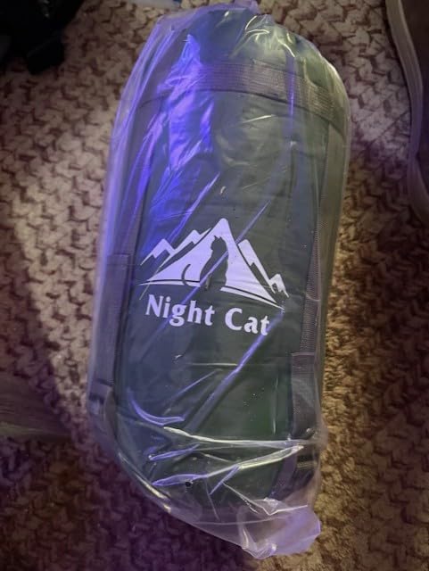 Night Cat Down Sleeping Bag: 600 Fill Power Duck Down 32-59 ℉ Backpacking Mummy Sleeping Bags Ultralight for Adults Outdoor Camping Hiking customer photo 2