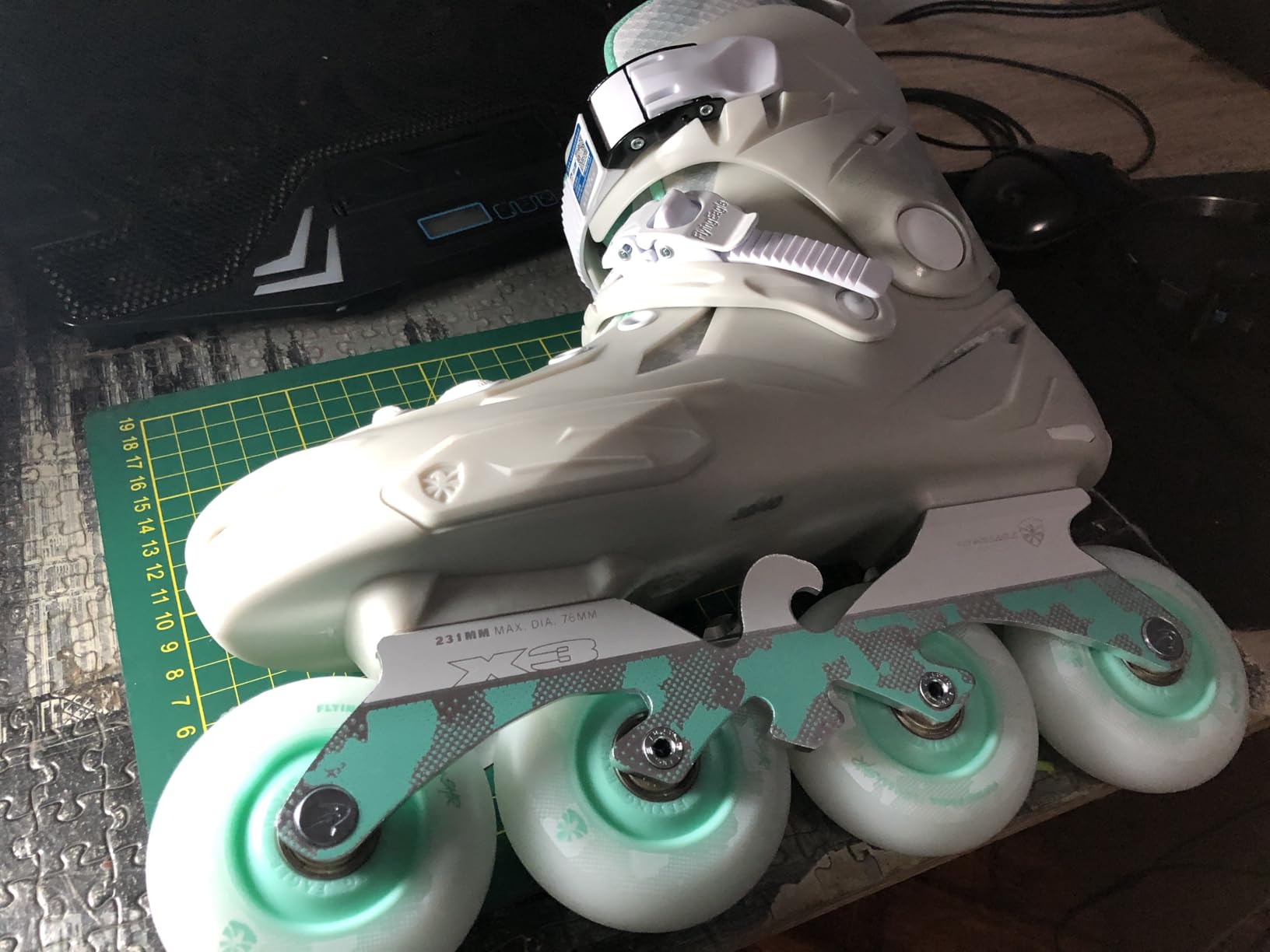 FlyingEagle X3 Shrike Unisex Inline Roller Skates Outdoor, 11 Size Options | Shock Absorber, EGO Lite Aluminum Frame, Rockerable Axles, 85A Wheels, ABEC-7 Bearings, Urban Fitness customer photo 2