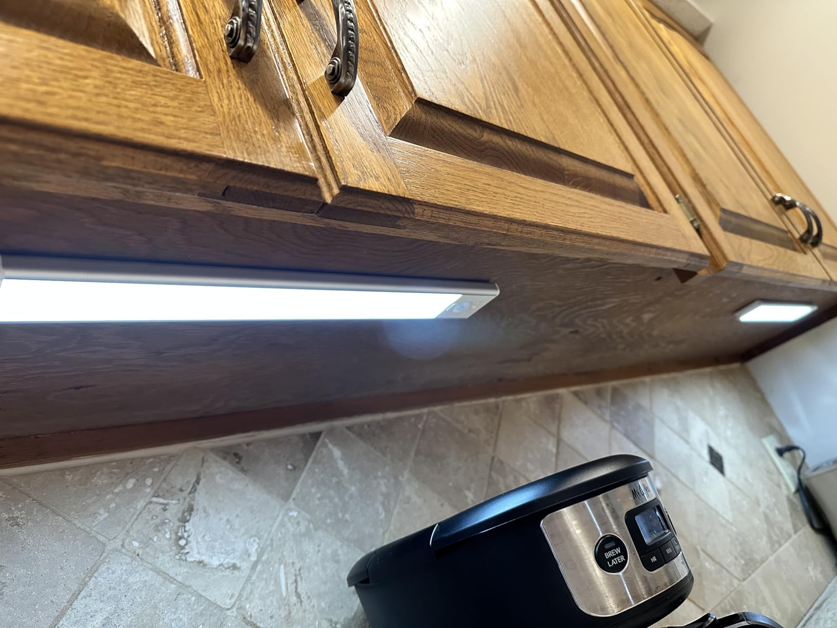 10.5 Inch Under Cabinet Lighting, 6 Color Temps Motion Sensor Light Indoor, LED Power Display Rechargeable Battery Operated Closet Light, Magnetic Dimmable Under Counter Lights for Kitchen-2 Pack customer photo 2
