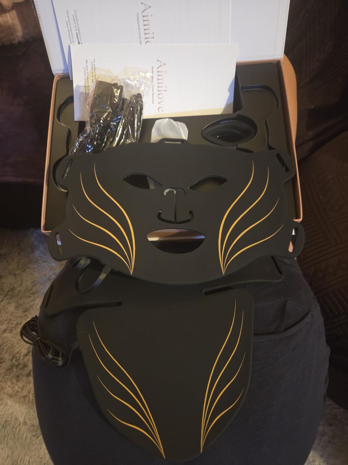 Red Light Therapy Mask for Face & Neck,4 Modes,850nm NIR | Full Face Coverage,Soft Silicone LED Face Mask, Portable Home Skin Care Device for Wrinkles & Acne customer photo 2