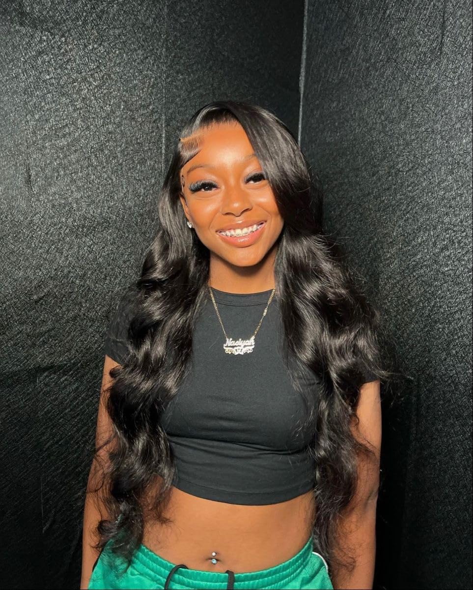 26 Inch Body Wave Human Hair Wig 13x6 Lace Front Wigs Human Hair Pre Plucked 200 Density HD Lace Frontal Wigs With Baby Hair Glueless Wigs Silky Smooth Tangle-free for Women Daily customer photo 1