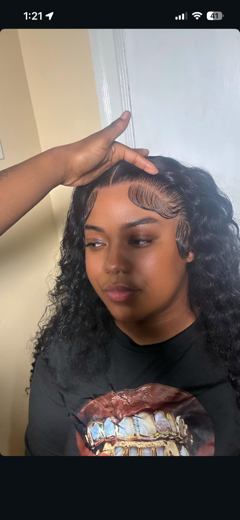 28 Inch Deep Wave Lace Front Wigs Human Hair 13x4 HD Lace Front Wigs Human Hair Pre Plucked Brazilian Curly Human Hair Wig 200 Density Glueless Frontal Wigs for Women customer photo 1
