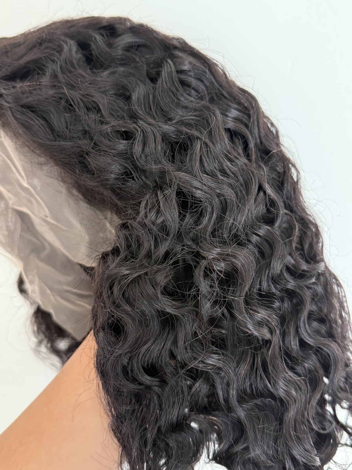 Curly Bob Wig Human Hair 13x4 HD Lace Front Wigs Human Hair for Women | Deep Wave Human Hair 180% Density Glueless Pre Plucked Pre Cut Short Curly Wig Natural Black (12inch) customer photo 2