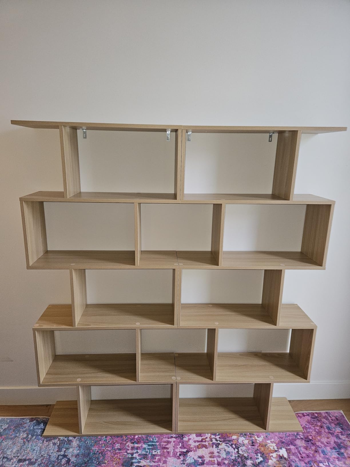 DIYART 5-Tier Geometric Bookcase (Set of 2), 63