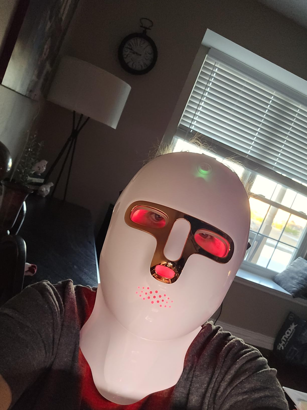 ONLUKY Red Light Therapy Mask USB-C Rechargeable LED Face Mask | Cordless LED facial mask, USB C rechargeable with infrared lights, ideal for home, travel, yoga and sleep skincare customer photo 1