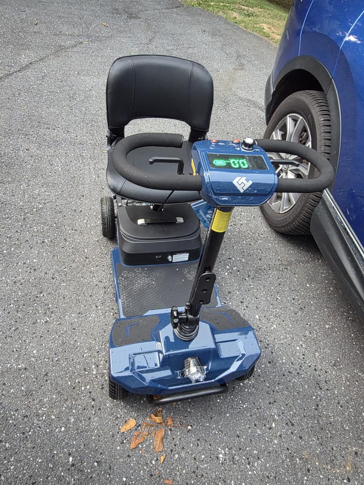 Hoverfly 4-Wheel Mobility Scooter for Seniors/Adult, NFC Keyless Start Navy | Max 12.4-Mile & 4.7Mph, 9