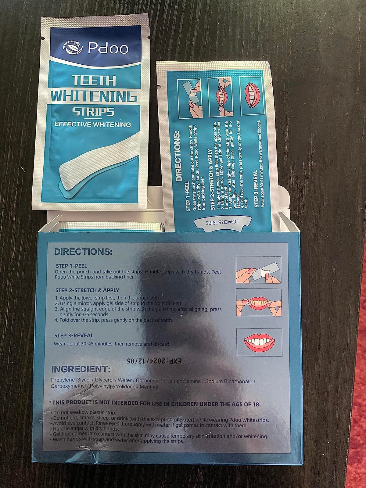 Purple Teeth Whitening Strips - 28 Teeth Whitener Strips (14 Uses) | Purple Color-Correcting Gel Technology | Teeth Whitening Kit for Sensitive Teeth | Enamel Safe, Peroxide-Free for a Brighter Smile customer photo 1