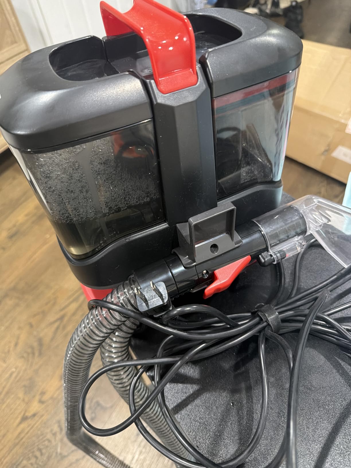 Portable Spot Cleaner Machine for Carpet and Upholstery - 15Kpa Deep Spot Cleaning for Area Rugs, Pets, Car, Couch Cleaner Machine with Dual Size BrushHead & Self-Cleaning System for Stairs/Furniture customer photo 2