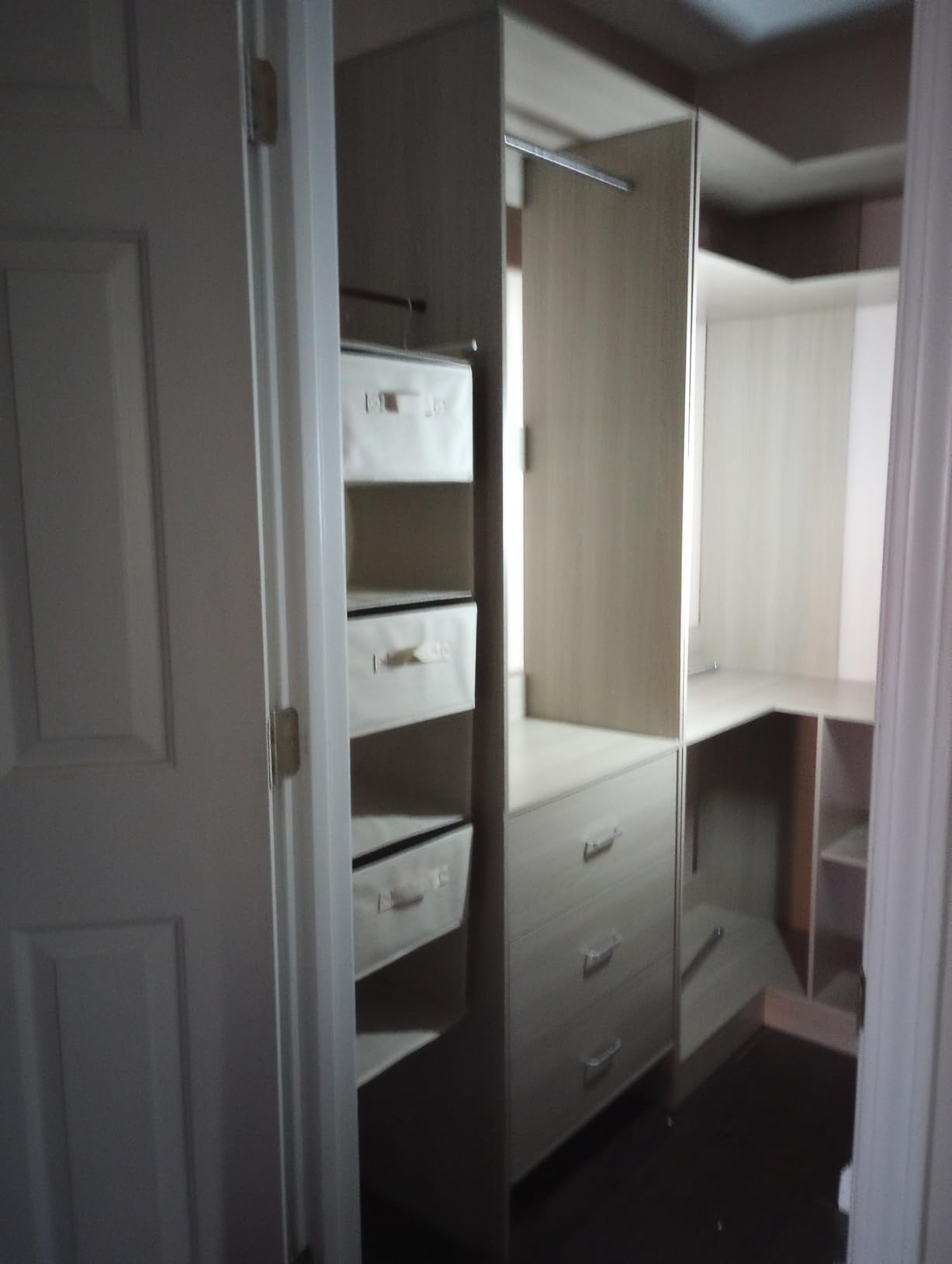 Aheaplus Closet System with 3 Drawers, L-Shaped Closet, Set of 2, White | Corner Closet System with Hanging, L-Shaped Walk-In Wardrobe Organizer, 2 Hanging Rods & Corner Tower, 1300+ lbs Capacity customer photo 1