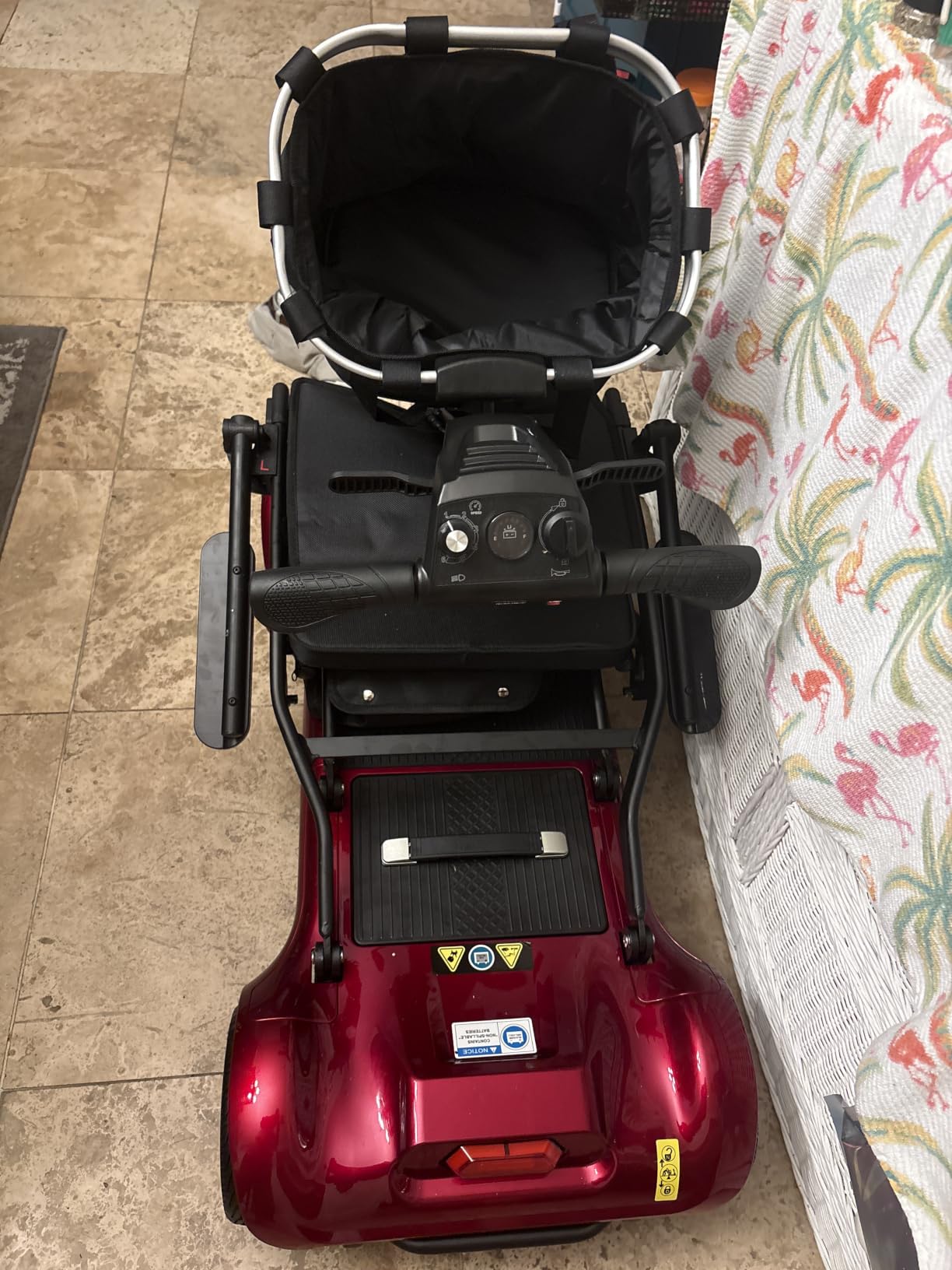 Lightweight Mobility Scooter for Adult & Seniors Cruise & Airline Approved | 43lb Foldable Portable Motorized Scooters with Removable Lithium Battery for 12.4 Miles Travel, 4 Wheel, 300lb Capacity, Red customer photo 1