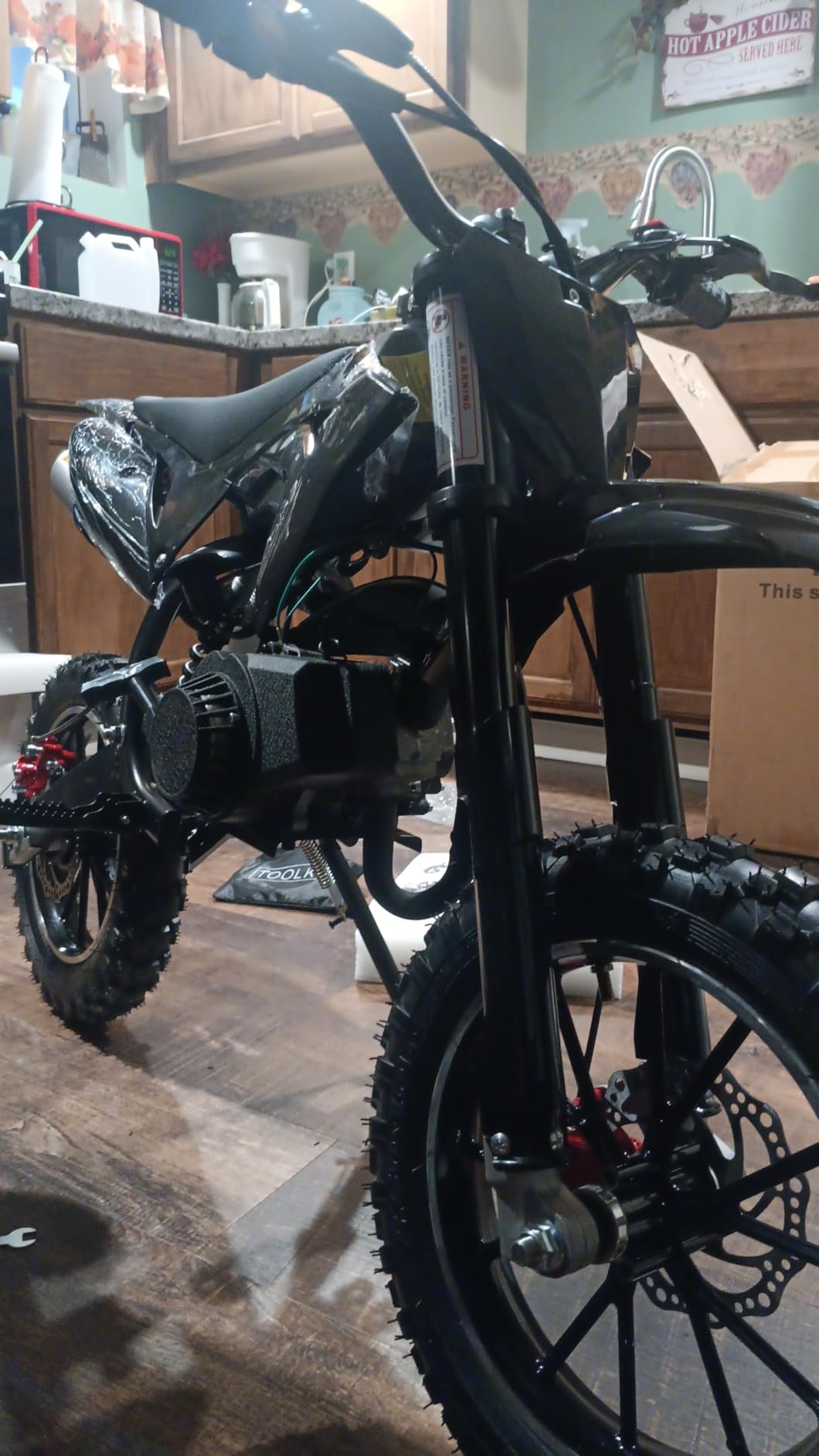 50CC Kids Dirt Bike Gas Powered 2-Stroke Mini Motorcycle 25MPH for kid 8-14 | 10-inch Off-road Tires, Disc Brakes, 330lbs Capacity, Easy Pull Start, Shock Absorbers, Gas Powered Kids Dirt Bike for 8-14 customer photo 1