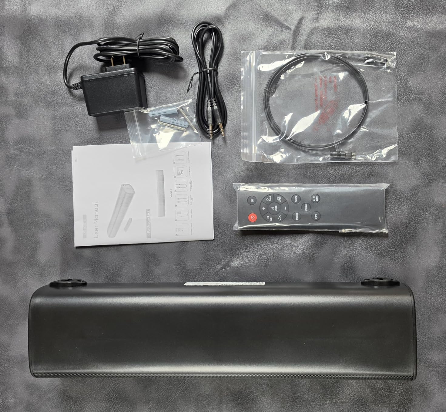 Sound Bar for Smart TV, 60W Deep Bass Soundbar with Clear Voice | Bluetooth 5.3/Optical/Auxiliary Inputs, Dual Bass Drivers, Surround Sound, Slim Wall Mount Design for TV/PC/Gaming/Projector customer photo 2
