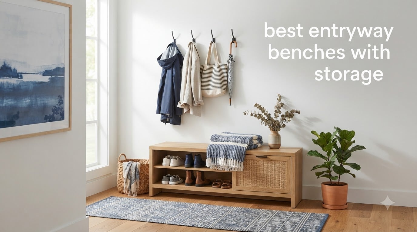 best entryway benches with storage