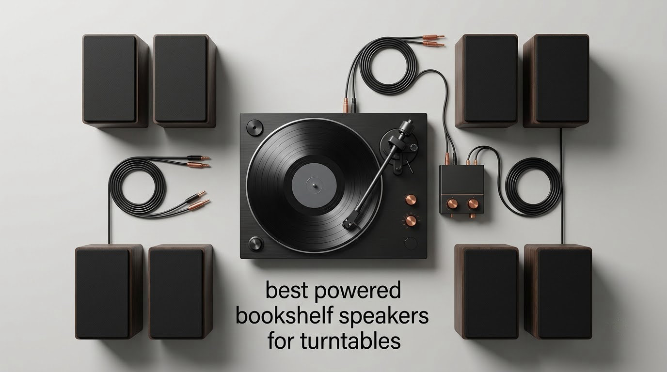 best powered bookshelf speakers for turntables